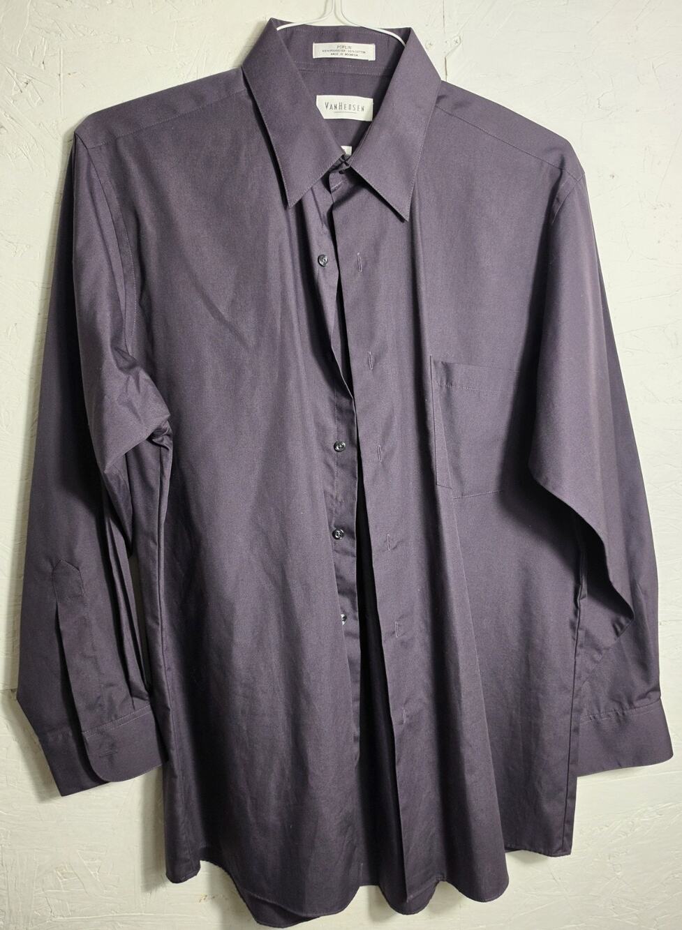 Van Heusem Dress Shirt Purple Size Large 16 32-33